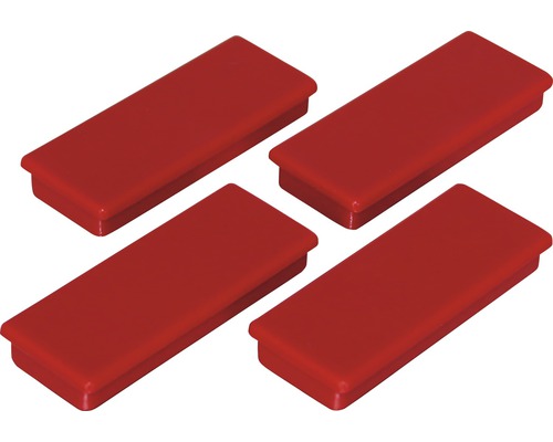 Magnet INDUSTRIAL röd 55x22,5mm 4-pack
