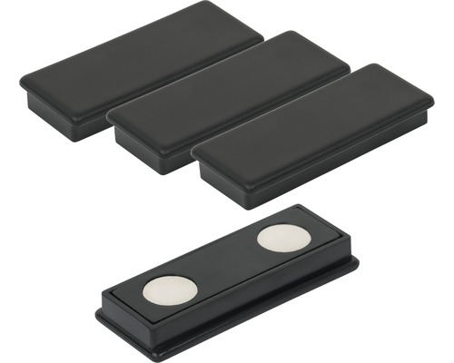 Magnetlåssats, bestående av fyra delar