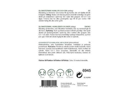 Information om sådd av blomfrön