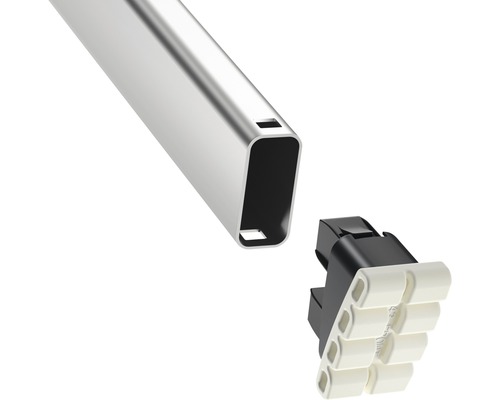 Aluminiumprofil med plastkontakt för montering