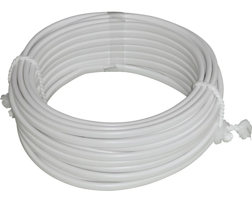 Vit värmekabel i ringform