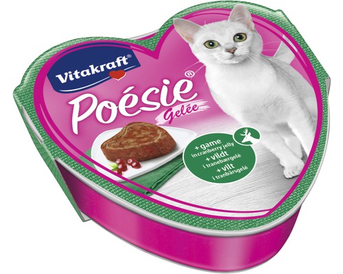 Kattmat VITAKRAFT Poesie Vilt i Tranbärsgele 85g Vitakraft Poesie Gelé kattmat med vilt i tranbärsgelé