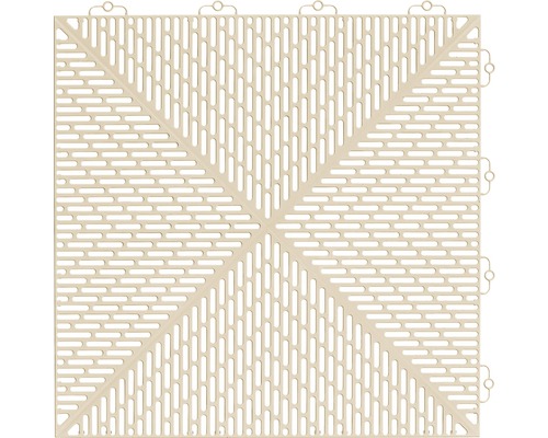 Golvplatta BERGO Unique Sand System 2 38x38cm Fyrkantig golvplatta med perforerat mönster