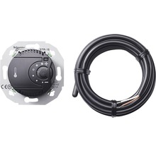 Schneider Electric golvvärmeregulator med svart temperaturgivare