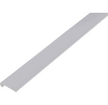 Slutprofil ALBERTS rund aluminium silver eloxerad 26x6x1,3mm 1m