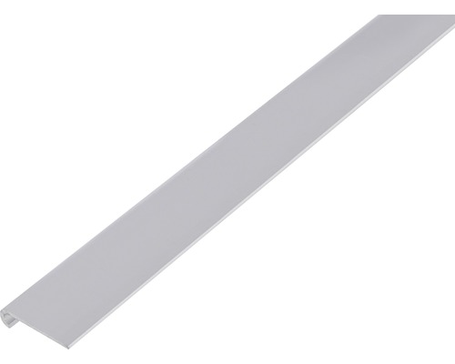 Slutprofil ALBERTS rund aluminium silver eloxerad 26x6x1,3mm 1m Profilremsa