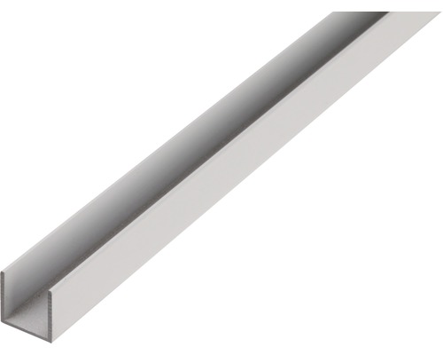 U-profil ALBERTS aluminium vit 20x20x20x1,5mm 2,6m