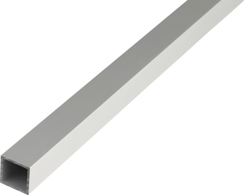 Fyrkantsrör ALBERTS silvereloxerad aluminium 20x20x1,5mm 2,6m Fyrkantigt metallrör