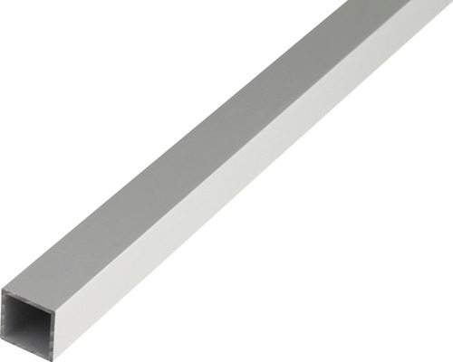 Fyrkantsrör ALBERTS aluminium silver eloxerad 25x25x1,5mm 2,6m Fyrkantrör av aluminium
