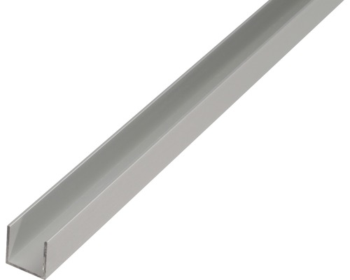 U-profil ALBERTS aluminium silver eloxerad 25x25x25x2mm 2,6m