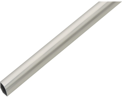 Kvartscirkelprofil ALBERTS plast rostfritt stål-look 22x1,2mm 2,6m Aluminiumrör med åttkantig profil