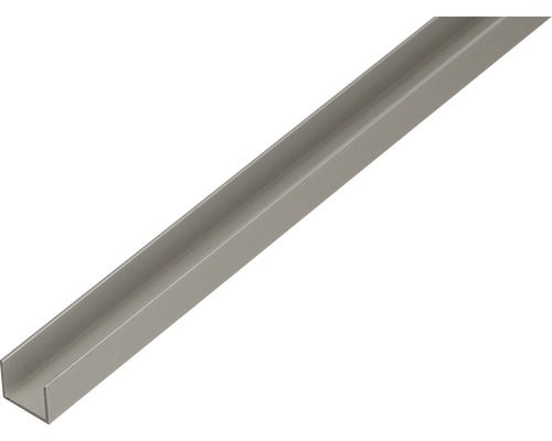 U-profil ALBERTS aluminium silver eloxerad 15x22x15x1,5mm 2m