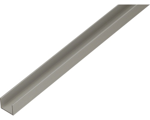 U-profil ALBERTS aluminium silver eloxerad 15x22x15x1,5mm 2m U-profil av metall