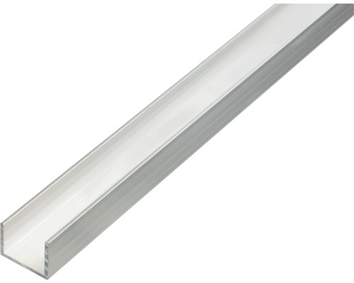 U-profil ALBERTS aluminium natur 10x15x10x1,5mm 2,6m U-profil av aluminium