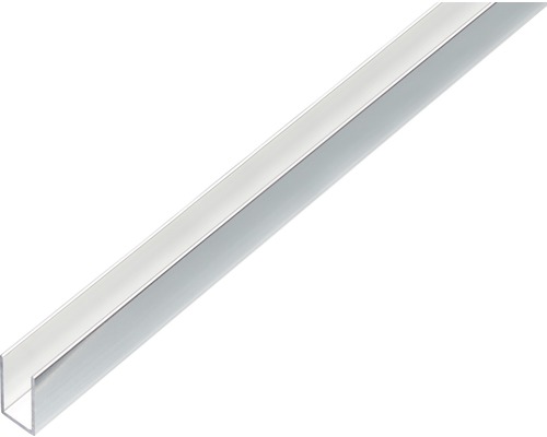U-profil ALBERTS aluminium kromdesign 15x10x15x1mm 1m U-profil av metall