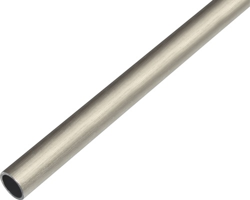 Rundrör ALBERTS aluminium rostfritt stål-design mörk Ø 8x1mm 1m