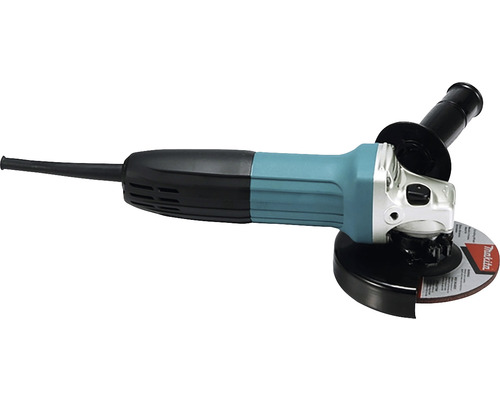 Makita vinkelslip med slipskiva och extra handtag