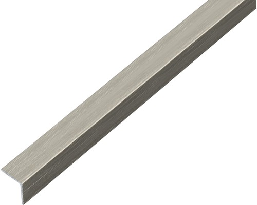 Vinkelprofil ALBERTS aluminium rostfritt stål mörk självhäftande 20x20x1mm 1m