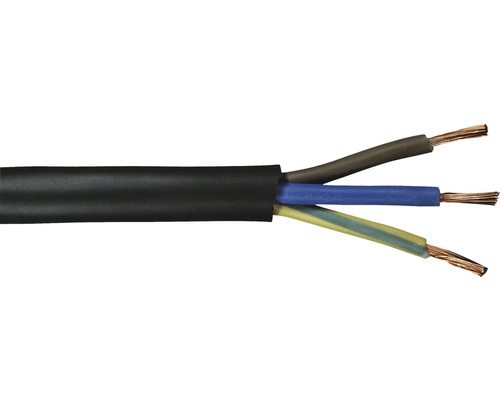 Gummiisolerad kabel H05 RR-5, 3G 1,5 mm², metervara-0