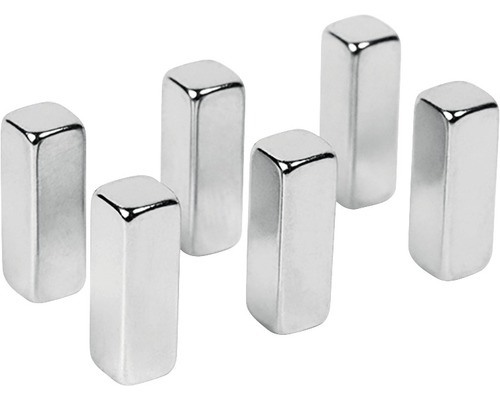 Magnet Super-packark Pinne silver 6-pack