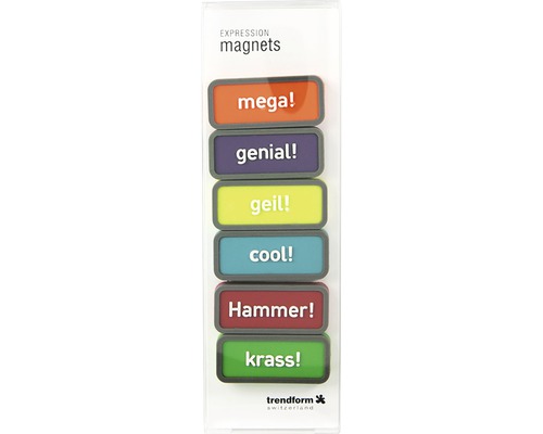 Trendform Expression kylskåpsmagneter med tyska uttryck