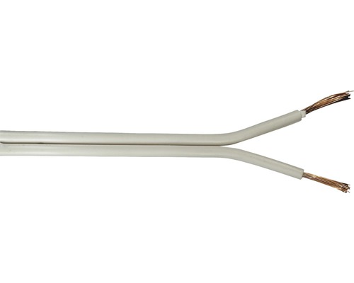 Högtalarkabel 2x0,75 mm² vit, metervara Högtalarkabel med två ledare