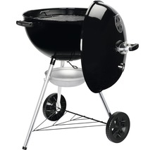 Kolgrill med öppet lock och hjul