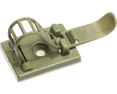 Kabelklämma i plast med självhäftande yta