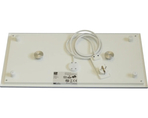 Baksidan av ett element med kabel och monteringselement