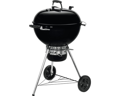 Klotgrill med lock, handtag och hjul