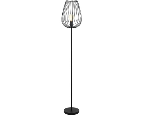 Golvlampa med lampskärm i metalltråd