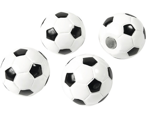 Magnet Fotboll vit svart 4-pack