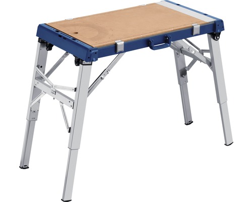 Hopfällbart arbetsbord med träskiva och justerbara ben