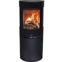 Vedeldad kamin med brinnande ved