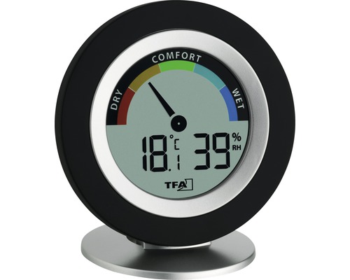 Bordsmonterad termometer med temperatur- och fuktighetsdisplay