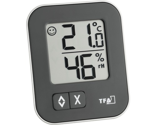 Termo-Hygrometer TFA MOXX digital svart inkl. batteri