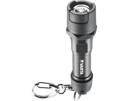 Svart Varta mini ficklampa med nyckelring
