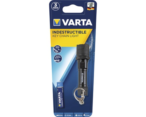 Varta Indestructible nyckelringslampa med batteri