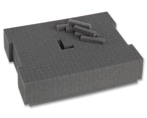 Skuminlägg för verktygslåda med urtagbara skumkuber