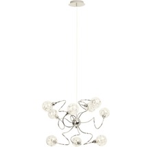 Taklampa BRILLIANT Joya 9-lågig 9x33W Ø700mm krom transparent