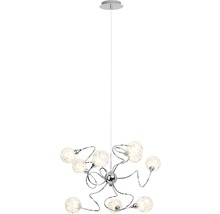 Taklampa BRILLIANT Joya 9-lågig 9x33W Ø700mm krom transparent