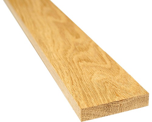 Planhyvlad 8x118x1000mm ek obehandlad Träplanka av ek