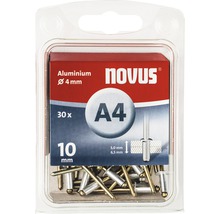 Blindnit NOVUS Ø 4x10mm aluminium 30-pack