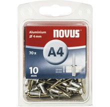 Blindnit NOVUS Ø 4x10mm aluminium 70-pack