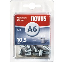 Blindmutter NOVUS M4 Ø 6x10,5mm aluminium 10-pack-thumb-0