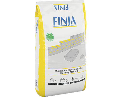 Murbruk B FINJA 25kg Säck Finja murcement M2,5 för inom- och utomhusbruk samt under jord
