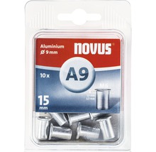Blindmutter NOVUS M6 Ø 9x15mm aluminium 10-pack-thumb-0