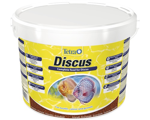 Tetra diskusfoder i hink för hälsa, färg och tillväxt