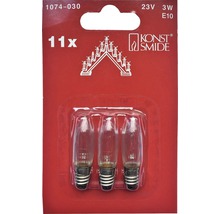Konstsmide reservlampa 23 volt 3 watt E10, 11-pack