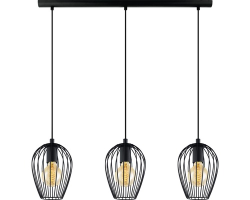 Taklampa EGLO Newtown 3-lågig 3x60W E27 svart-0